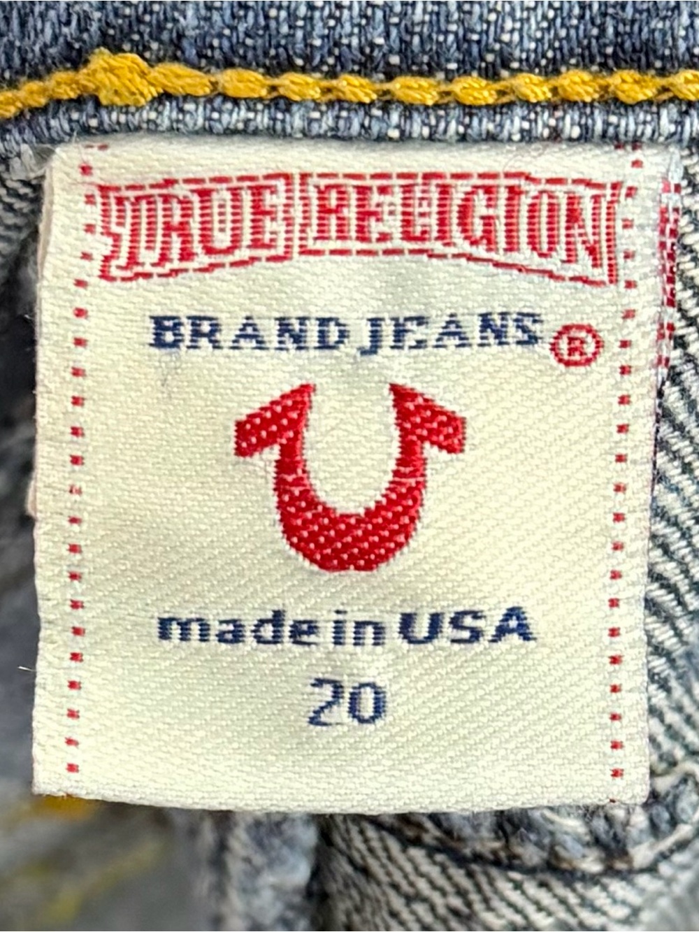 True Religion Joey Big T Bell Bottom Jeans Women’s Size 20 Y2K Retro Flare USA - Picture 12 of 14